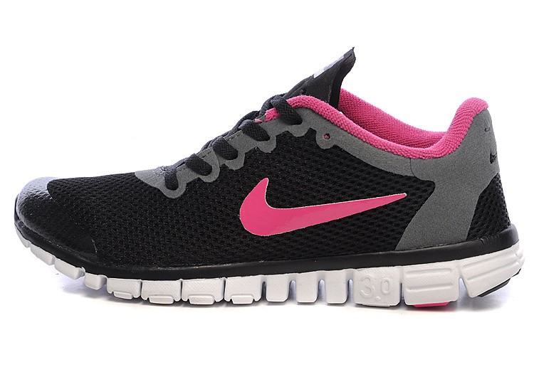 Nike Free 3.0 v2 Womens Shoes black pink - Click Image to Close